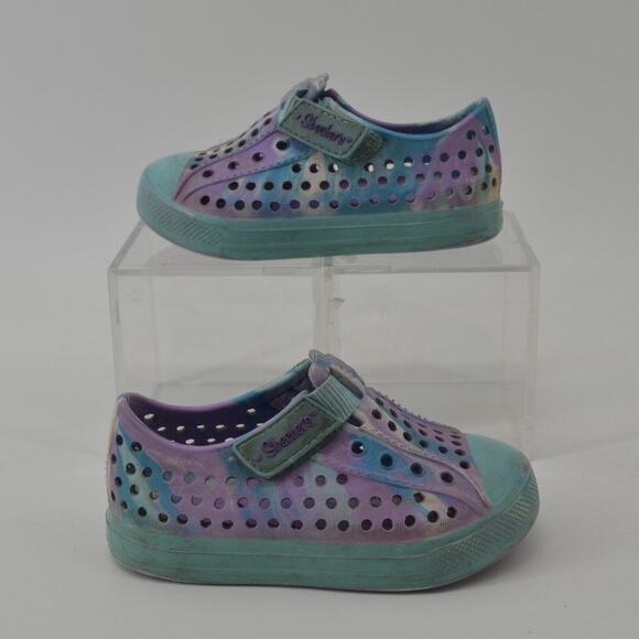 Skechers Guzman Swirl Size 5 Water Shoes Girl Blue Purple - Picture 2 of 13